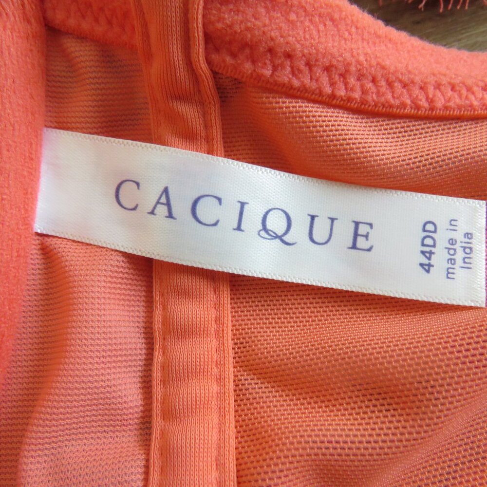 CACIQUE Floral Front Close Plunge Boost Bra in Coral Lace - Size 44DD - Picture 14 of 14